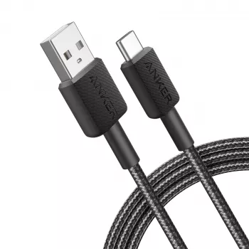 Anker Innovations 322 Kabel USB-A do USB-C Nylon 1,8M Czarny - Kabel - Cyfrowy/Dane