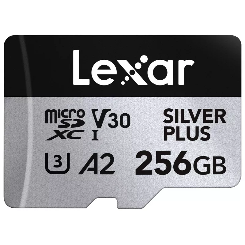 Karta pamięci microSD 256 GB C10 A2 U3 V30 205/150 MB/s Silver Plus