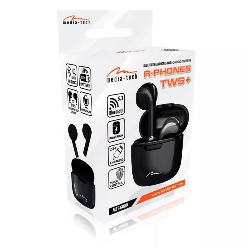 Słuchawki Media-Tech MT3608K R-Phones TWS+ czarne