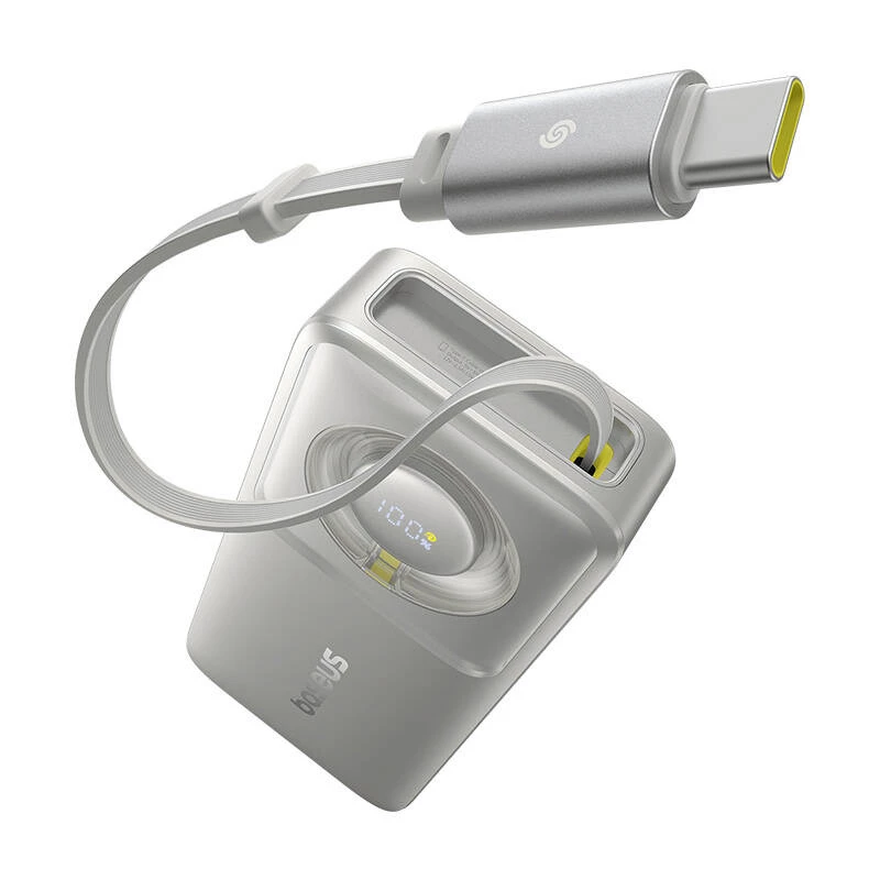 Powerbank Baseus OS Free2Pull 10000mAh 30W + kabel (szary)