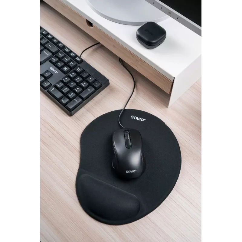 Klawiatura Savio KB-01 do domu/biura USB QWERTY US English Czarna