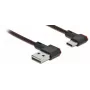 Kabel USB DeLOCK EASY-USB 2.0 Typ-A męski na Typ-C męski kątowy 0,2 m czarny