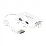 Kabel adapterowy DELOCK DisplayPort wtyk > 1 x VGA + 1 x HDMI + 1 x DVI 24+1 biały