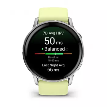 Garmin Venu 010-03014-02 smartwatch / zegarek sportowy 3.56 cm (1.4 inch) AMOLED 45 mm Cyfrowy 454 x 454 pikseli Dotykowy Srebrny Wi-Fi GPS (satelitarny)