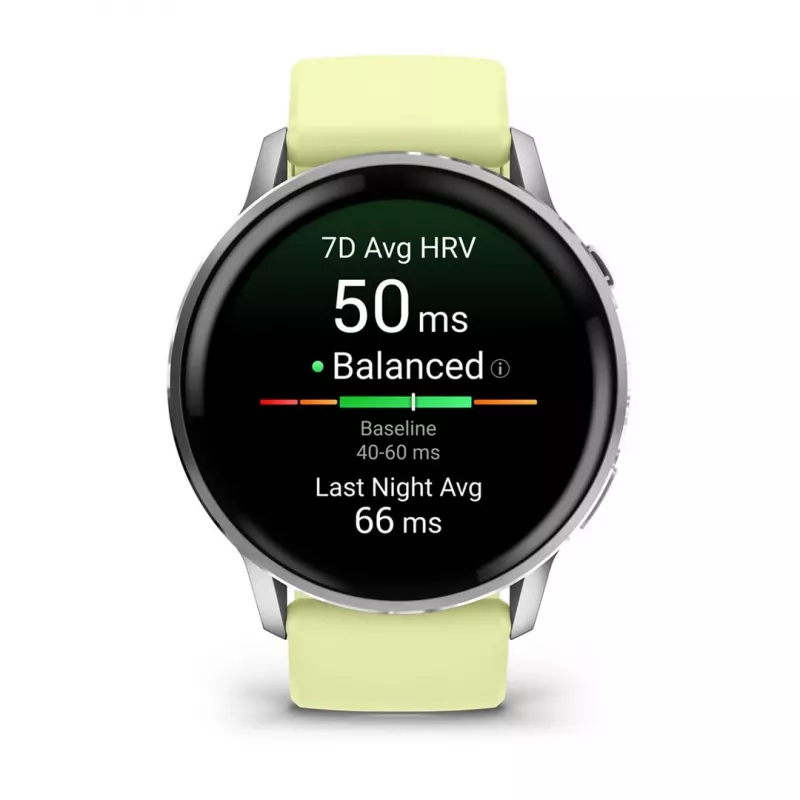 Garmin Venu 010-03014-02 smartwatch / zegarek sportowy 3.56 cm (1.4 inch) AMOLED 45 mm Cyfrowy 454 x 454 pikseli Dotykowy Srebrny Wi-Fi GPS (satelitarny)