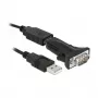 Kabel szeregowy DeLOCK 66286 USB Typ-A DB-9 Czarny 0,8 m