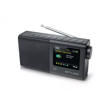 Przenośne radio muse M-117 DB — DAB/DAB+/FM, 3W RMS, 2,8 cala TFT, antena zewnętrzna, gniazdo 3,5 mm, 0,3 kg, czarne