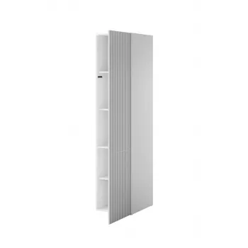 Garderoba cama meble PAFOS 1D 45x55,5x198,5 cm biały mat, 4 półki