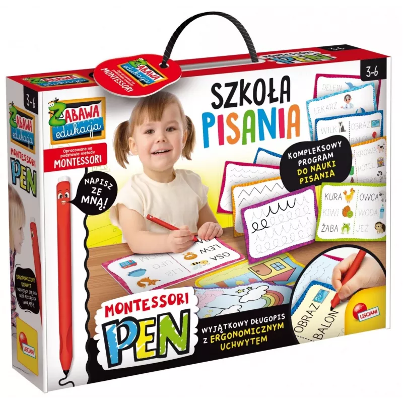 Zestaw edukacyjny Montessori Pióro Pisanie szkoła z 18 tabletami