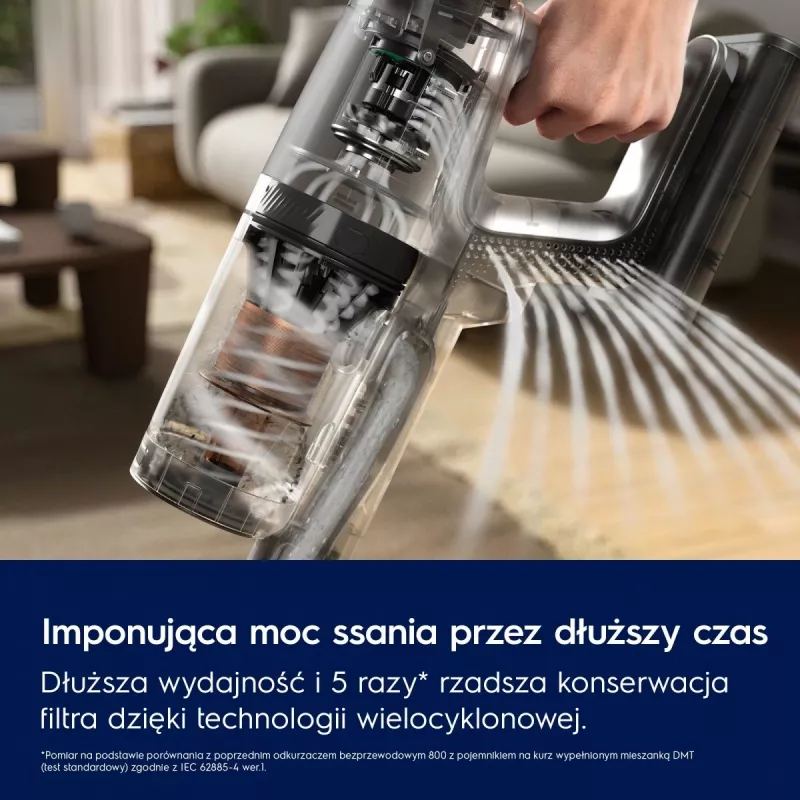 Electrolux EP82AB25UG odkurzacz pionowy/szczotka elektryczna Bateria Sucho Cykloniczny Bezworkowy 0.4 l 100 W Szary