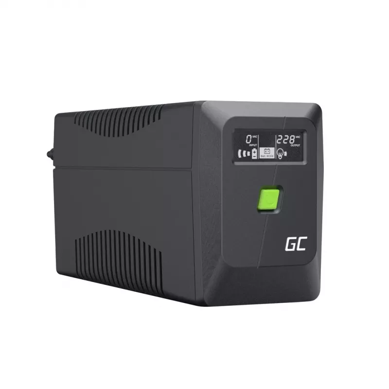 UPS Line-Interactive zielony Cell 6,5 kVA, 360 W, 2 gniazda AC, 12 V 7 Ah VRLA, USB, tower, czarny
