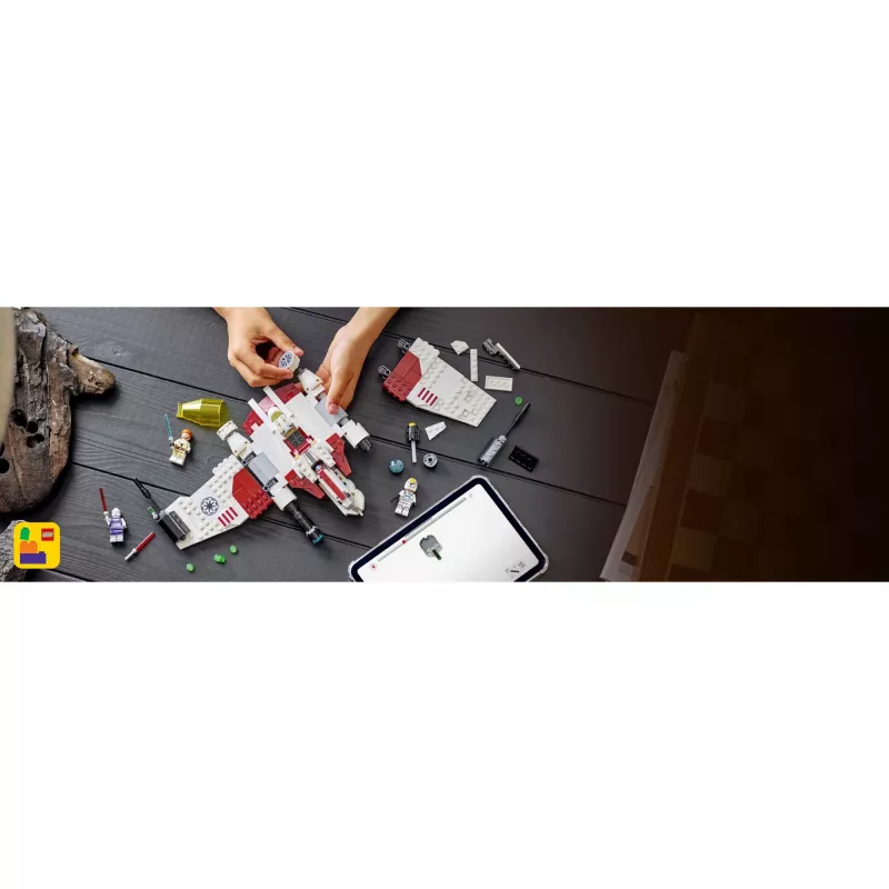 LEGO Star Wars V-19 Torrent Fighter 75432 zestaw konstrukcyjny — 567 sztuk, 3 minifigurki, model do ekspozycji i zabawy