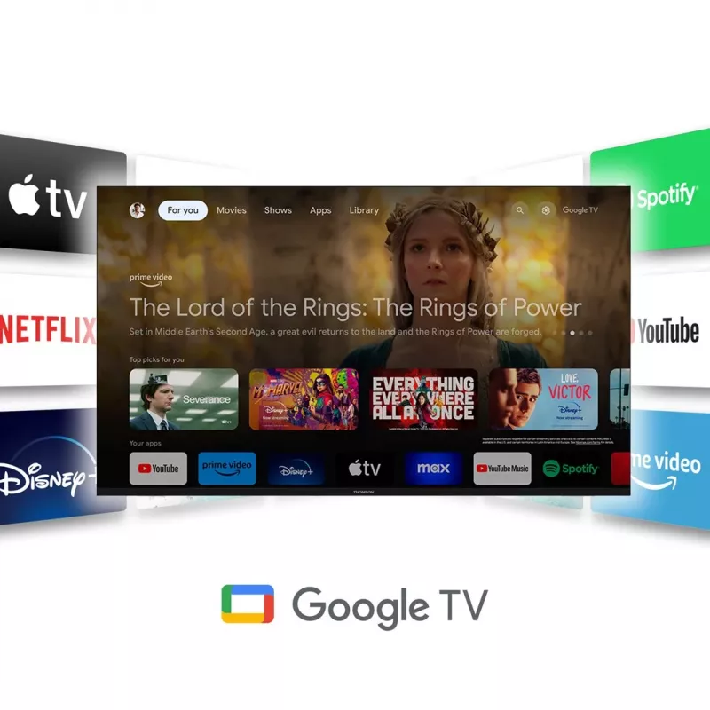 Telewizor Thomson Q70 Series 55QG7C14 139,7 cm (55 inch) 4K Ultra HD Smart TV Wi-Fi Czarny 350 cd/m²