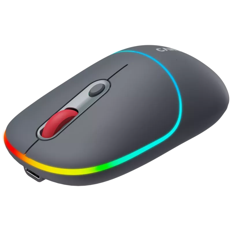 Canyon MW-22 2in1 RGB bezprzewodowa mysz - Szara - Bluetooth/RF - 1600 dpi - ładowalna