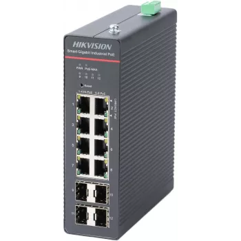 przełącznik sieciowy Hikvision DS-3T1512HP-SI-8P4FKIT(75W) zarządzalny Gigabit Ethernet (10/100/1000) Power over Ethernet (PoE) czarny