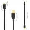Przewód szybkiego ładowania CB-MD1 Black Quick Charge micro USB-USB | 1m | 5A | 480 Mb/s