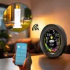 Stacja pogodowa BLAUPUNKT WS35BK APP — wyświetlacz LCD, temperatura i wilgotność, alarm, kalendarz, łączność z aplikacją, 94×94×27 mm