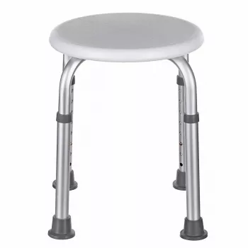 Okrągły aluminiowy stołek prysznicowy