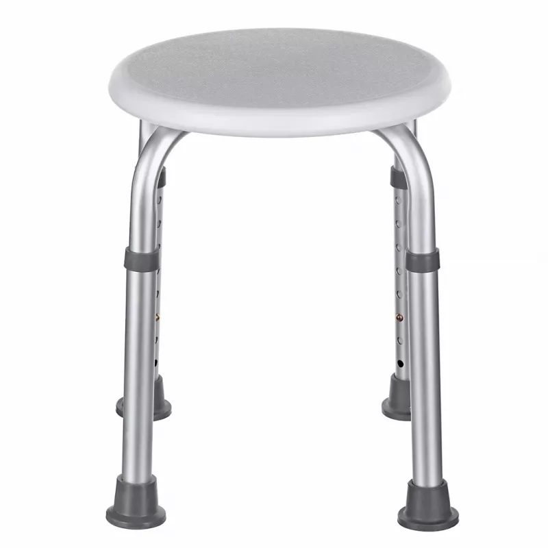 Okrągły aluminiowy stołek prysznicowy