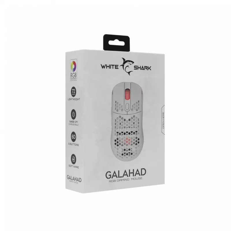 mysz White Shark GALAHAD biały USB Type-A