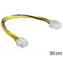 DeLOCK - Kabel przedłużający zasilanie - wewnętrzne zasilanie, 8-pin (M) - wewnętrzne zasilanie, 8-pin (W) - 30 cm (83342)