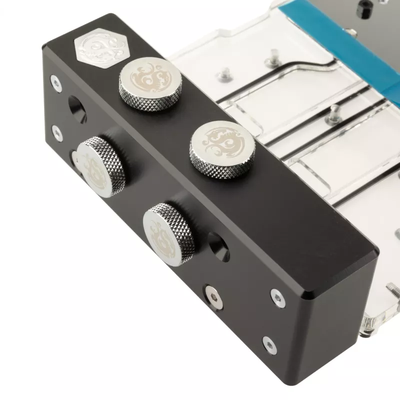Backplate BitsPower X-TEND active dla RTX 4090 FE — wykończenie akrylowe (BP-VG4090FE-BKP)