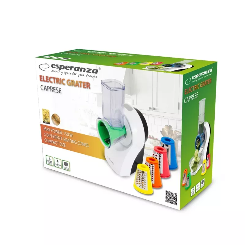 Tarka elektryczna ESPERANZA EKM026, 150 W, AC 220–240 V, 5 wałków, obudowa z tworzywa, wielokolorowa