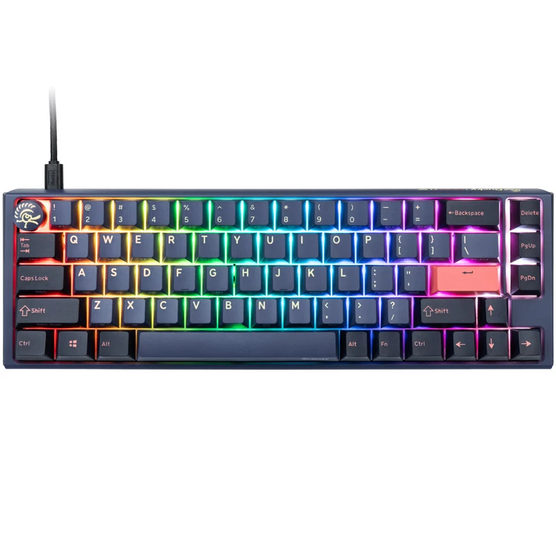 Klawiatura Ducky One 3 SF, gaming, USB, QWERTY, angielska, niebieska