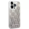 Karl Lagerfeld KLHCP14XLMNMS Etui twarde do iPhone 14 Pro Max 6,7 srebrny / srebrny Liquid Glitter Monogram