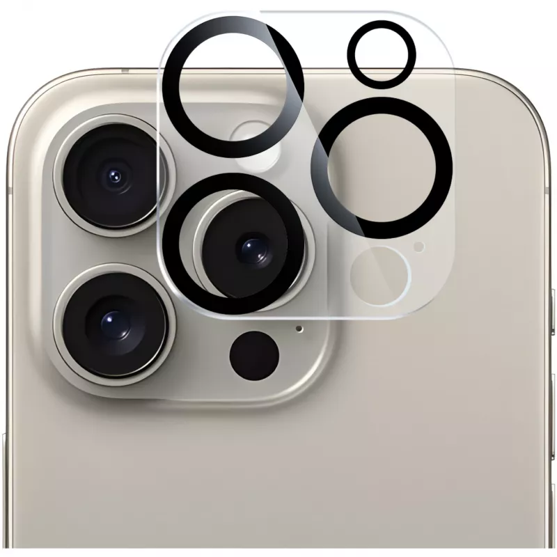 NEVOGLASS 3D Kameraschutzglas (przezroczysty/czarny, iPhone 17 Pro)