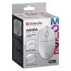 Mysz przewodowa DEFENDER AZORA MB-24 — symetryczna optyczna USB, 1200 DPI, 3 tryby rozdzielczości, biała, 109×86×34 mm