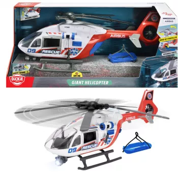 Helikopter zabawkowy Dickie Giant Helicopter 1:24, model die-cast, kompatybilny z zestawami do zabawy