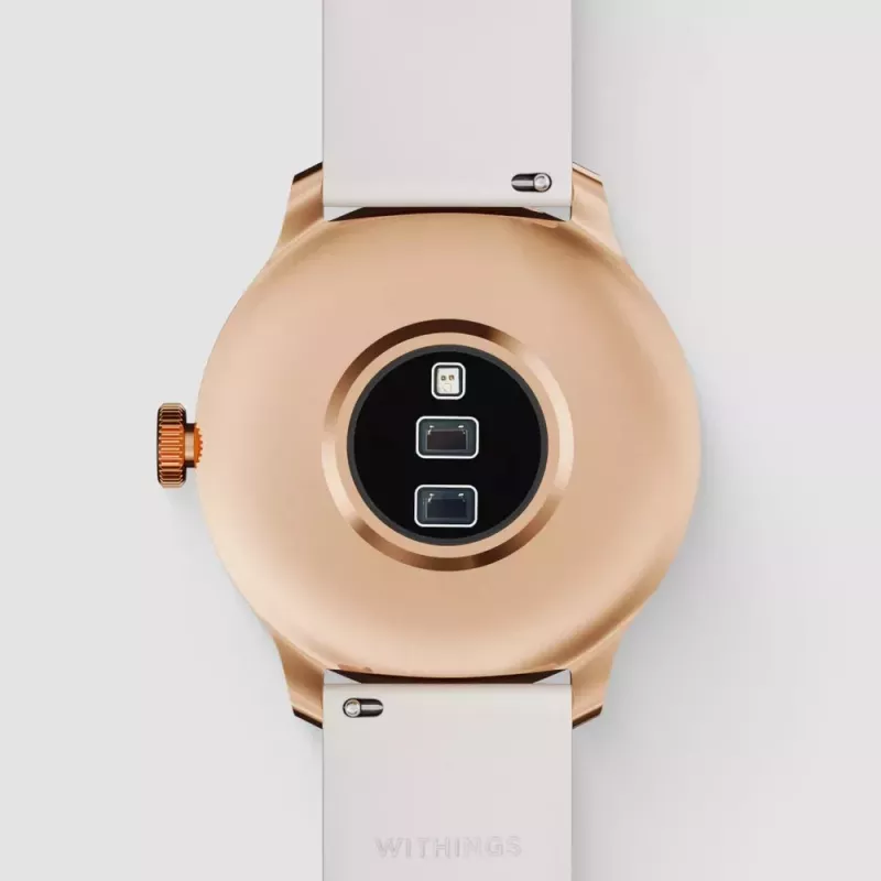 Hybrydowy smartwatch Withings ScanWatch Light złoty biały
