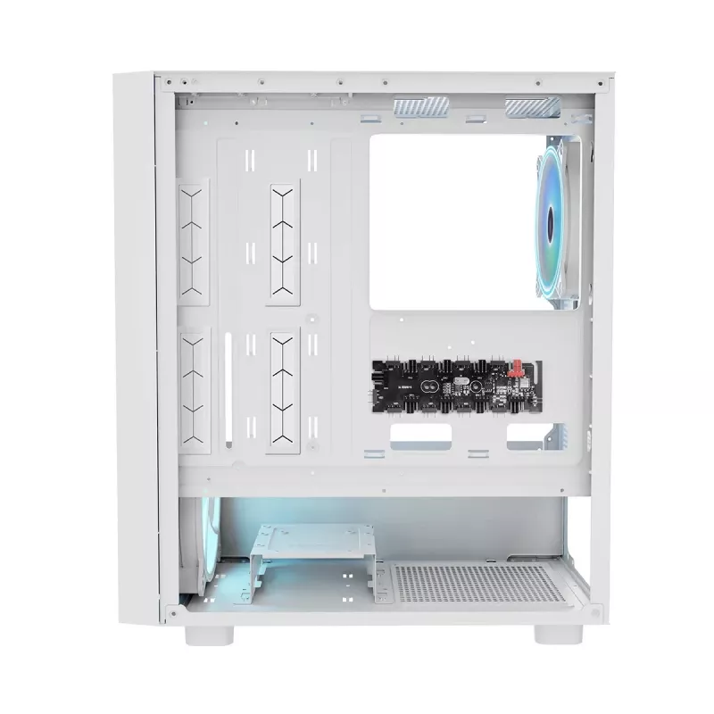 Obudowa PC MODECOM BREEZE ARGB Flow MIDI Czarna — ATX, 3x140mm przód + 1x140mm tył, szkło hartowane, USB-C