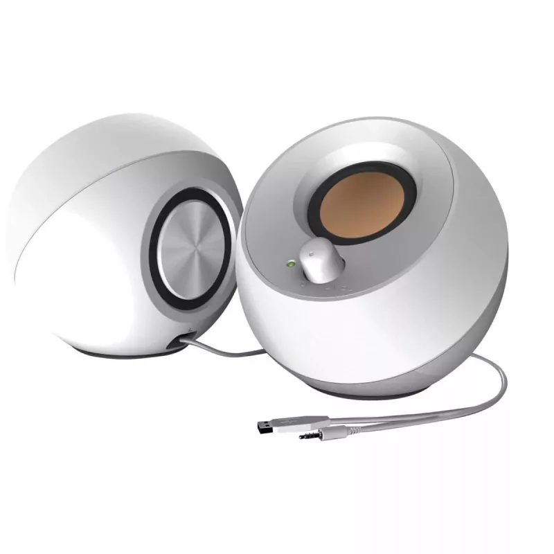 Creative Pebble 2.0 Zestaw głośników stereo na biurko, biały