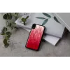 Etui iKins do iPhone XR — różowe jezioro i czarna dwukolorowa ochronna obudowa