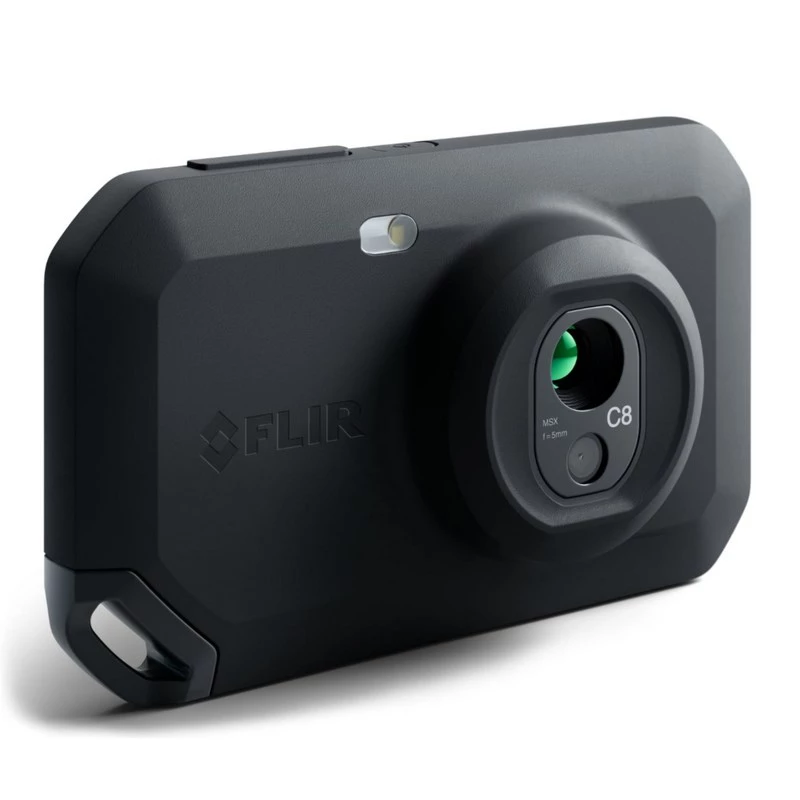 Kamera termowizyjna FLIR C8, czujnik termiczny 320×240 px, ekran dotykowy LCD 3,5 cala, -20–450 °C, IP54, USB-C, kamera wizyjna 5 MP