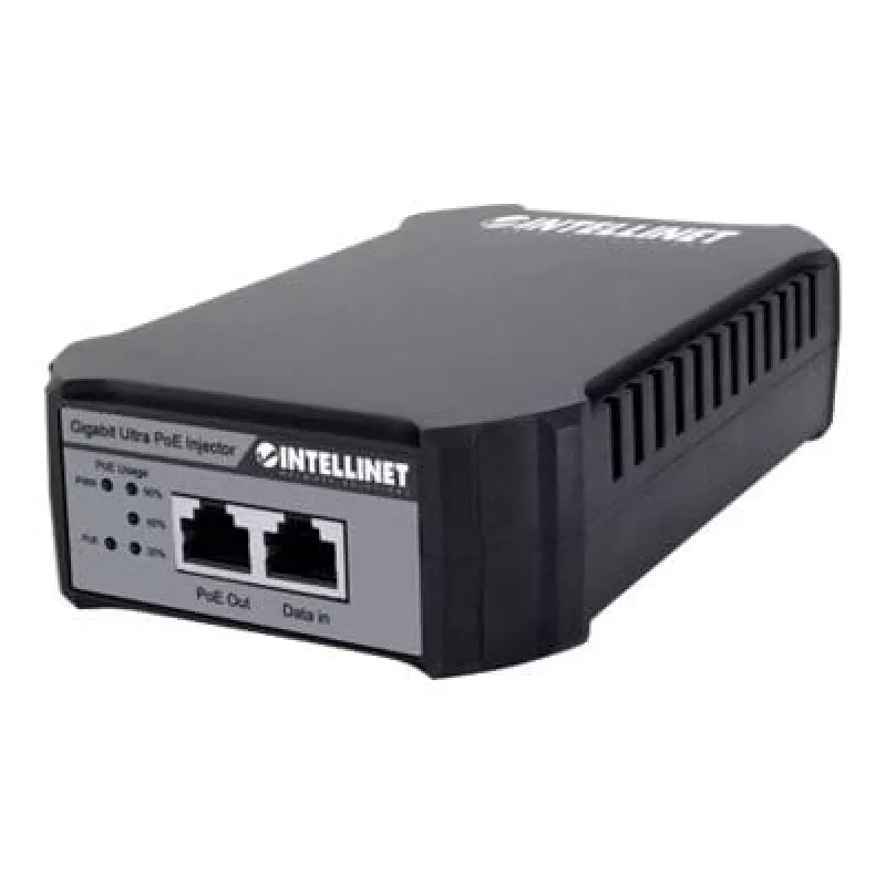 Intellinet Gigabit PoE++ Injector, jeden port 95 W, zgodny z IEEE 802.3bt (4PPoE), obudowa z tworzywa sztucznego, opcja montażu na ścianie