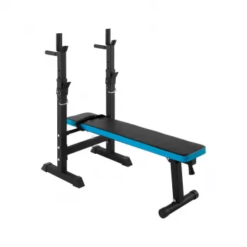 Regulowana prosta ławka treningowa ze stojakami REBEL ACTIVE — Rebel RBA-2006