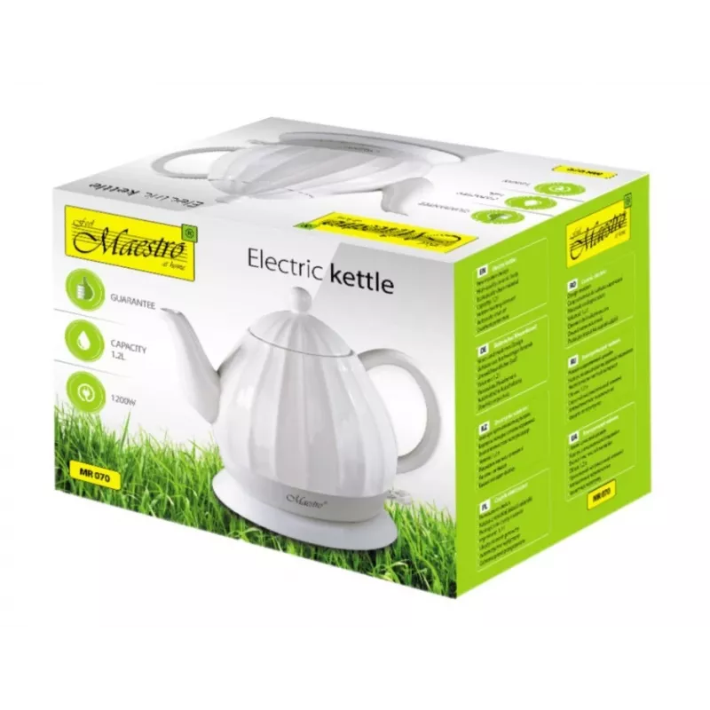 Czajnik elektryczny Feel-Maestro MR070 1,2 L 1200 W Biały