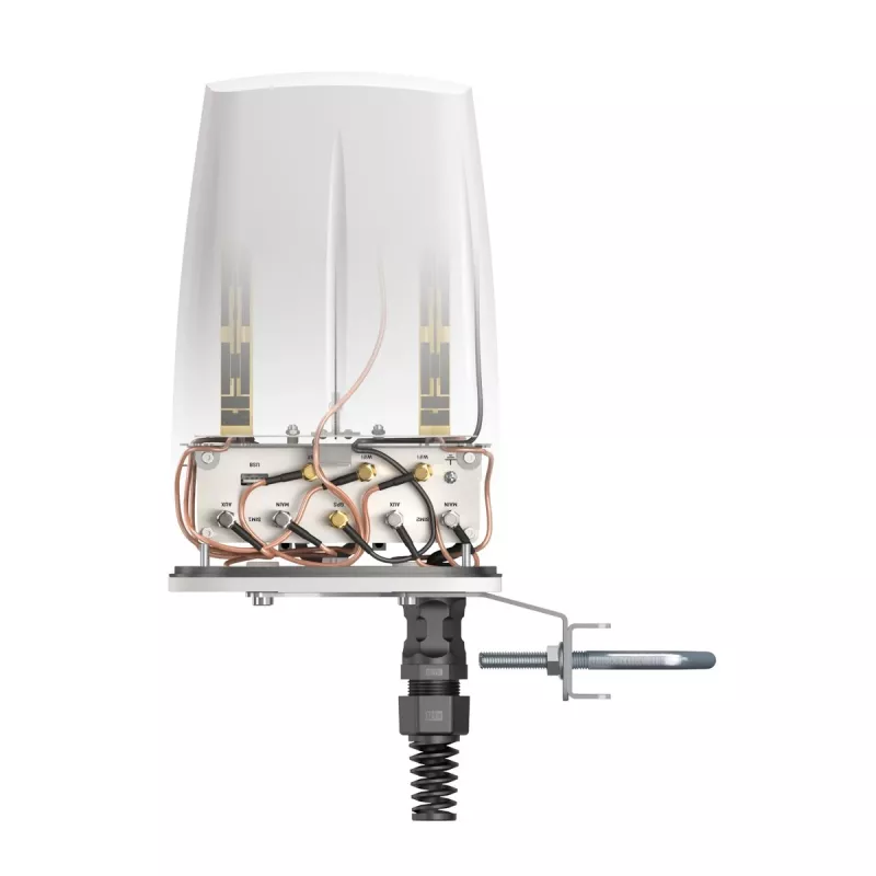 Wszechkierunkowa antena sieciowa QuWireless QuSpot AX12S PoE/LAN, wielopasmowa 0,694–6 GHz, maks. zysk 3 dBi, biała