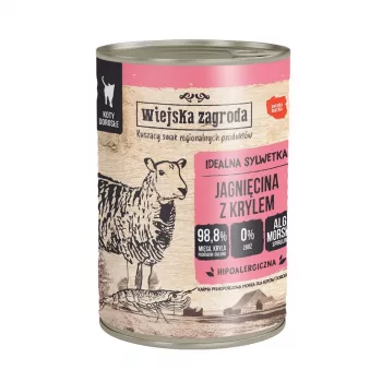 Mokra karma dla kota wiejskazagroda z jagnięciną i krylem 400 g — dla dorosłych, bezzbożowa, puszka