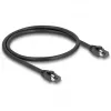Delock - Kabel krosowy - RJ-45 (M) do RJ-45 (M) - 50 cm - 7,5 mm - SFTP, PiMF - CAT 8.1 - Bezhalogenowy, z osłoną zatrzasku - Czarny (80232)