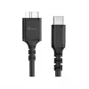 Kabel USB MediaRange MRCS257 0,5 m — Micro-USB B na USB-C, USB 3.2 Gen 1 (5 Gbit/s), czarny