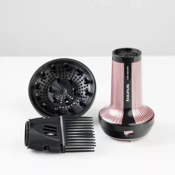 Suszarka do włosów Taurus Fēns 900400000 — 2200W, 3 prędkości, 3 temperatury, dyfuzor i koncentrator, czarna