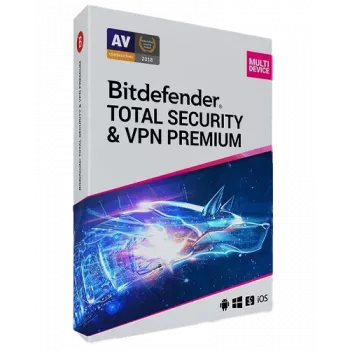 Bitdefender Total Security + Premium VPN | 5 PC | 1 Rok | Tylko UE