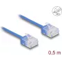 Kabel sieciowy DeLOCK RJ45 Cat.6 0,5 m niebieski