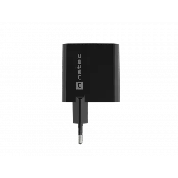 Przewodowa ładowarka do urządzeń mobilnych NATEC NUC-2143, 45 W, USB-C PD 3.0 + USB-A QC 3.0, 110–240 V, czarna
