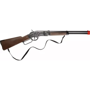 Metalowa zabawkowa strzelba Pulio model 15593/0 — pojemność 8 naboi