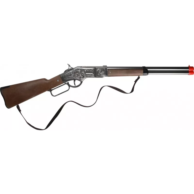 Metalowa zabawkowa strzelba Pulio model 15593/0 — pojemność 8 naboi
